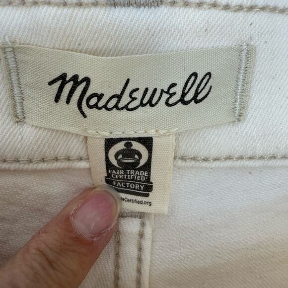 Madewell Jeans Women's 28 (6) Cream 90s Straight Leg High Rise Fit Summer EUC - Picture 6 of 14